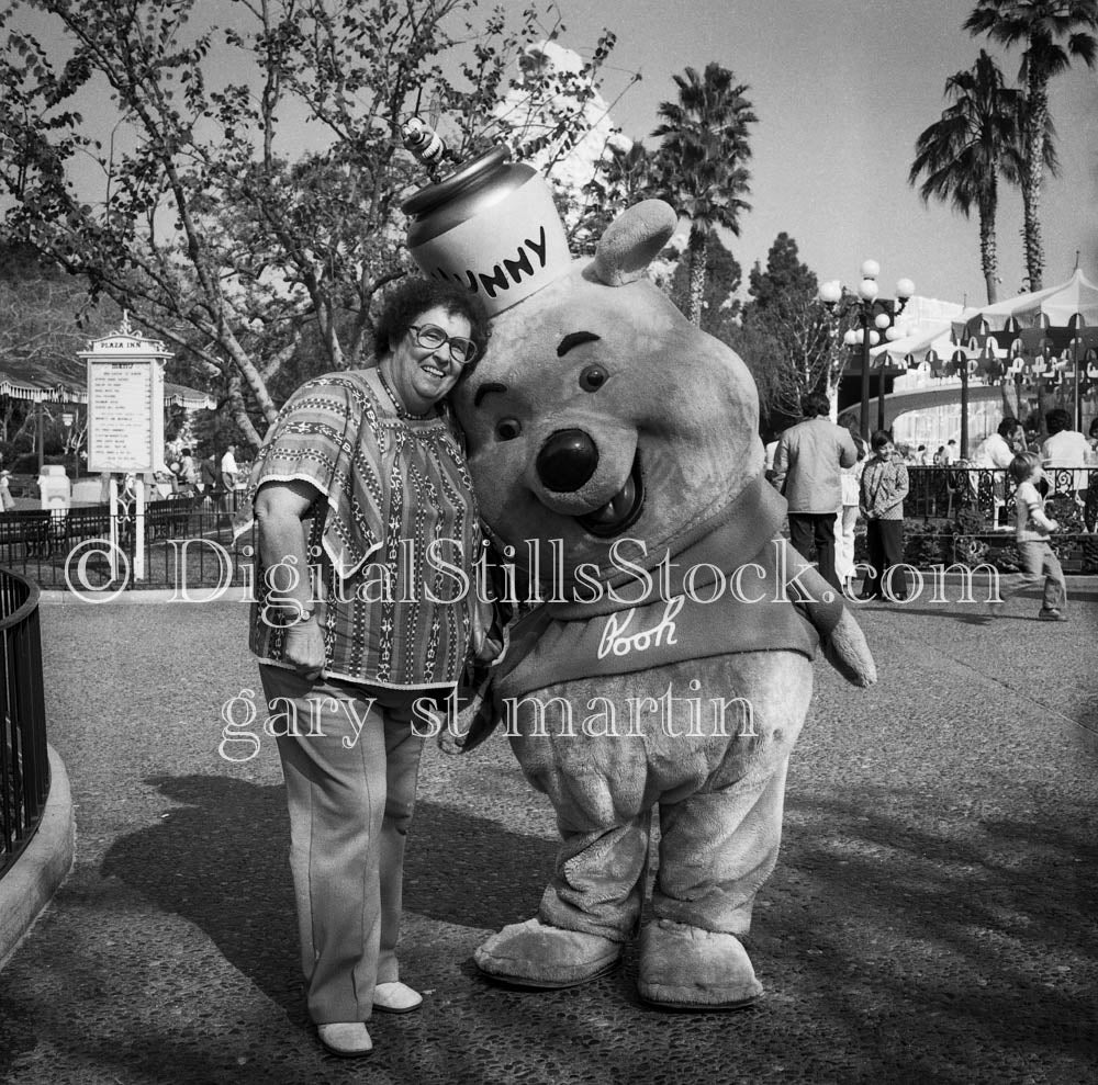 Norma and Winnie at Disney Analog, Portraits, Women, B & W