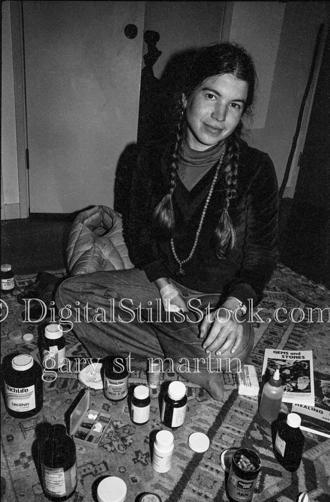 Caroline and Herbal Craft Portrait Analog, Portraits, Women, B & W