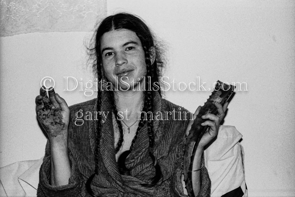 Caroline Healing Hand with Aloe VeraAnalog, Portraits, Women, B & W