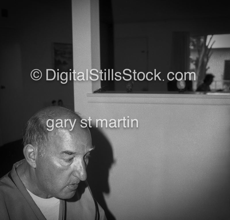 George St. Martin, Shadow Against Wall, Analog, Portrait, Men, Black & White