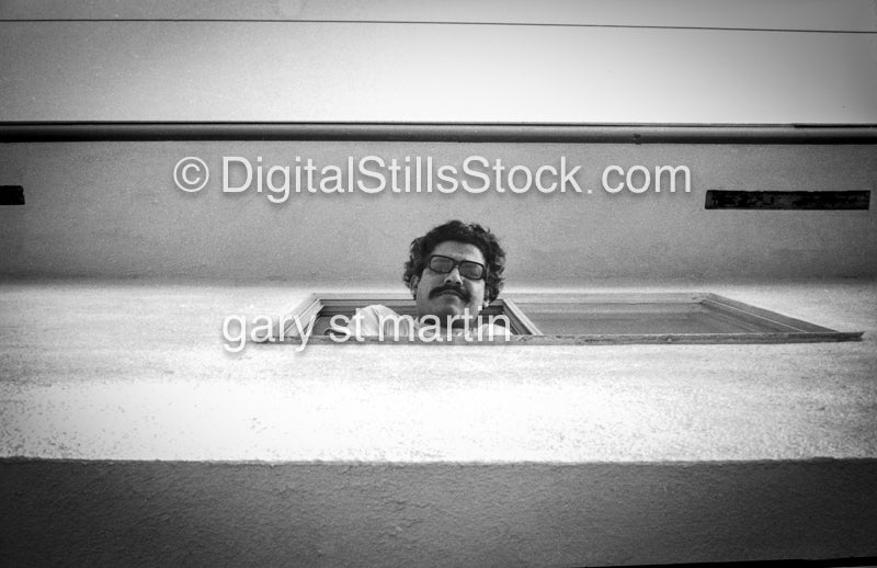 Cesar Flores Looking Out of the Window, Analog, Portraits, Men, Black and White
