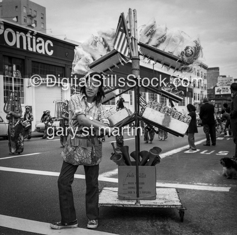 Street Vendor, Analog, Portraits, Men, Black and White