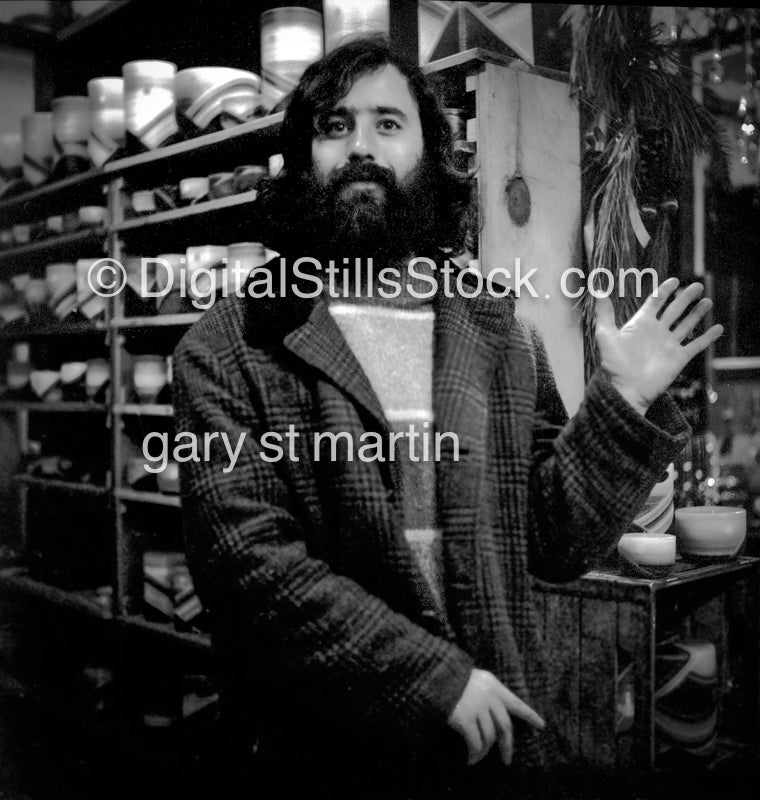 Gilbert Dunaway the Candle Man, Analog, Portraits, Men, B&W