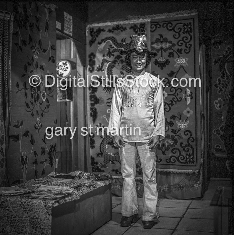Thai Store Owner Chinatown, San Francisco, B&W, Analog, Men, Portraits