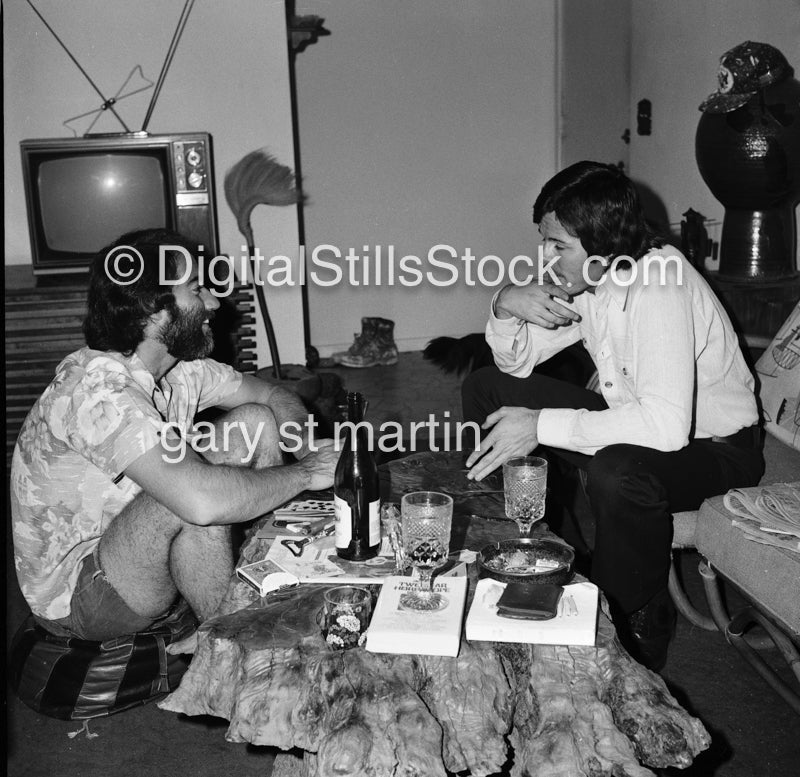 George Judd and Visiter, Santa Ana, CA, Analog, Black & White, Portraits, Men