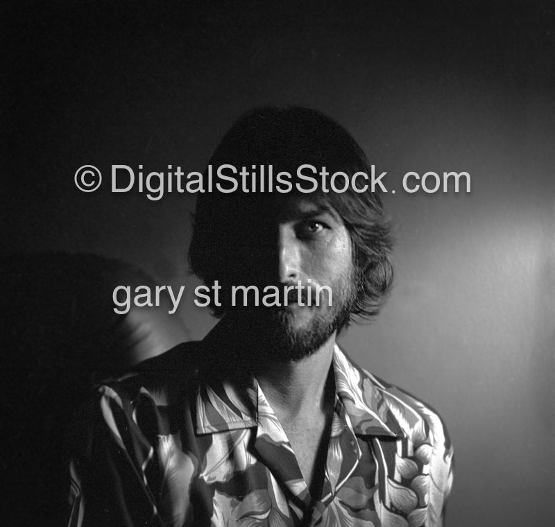 Hawaiian Shirt Self Portrait - San Diego, CA, Analog, Portraits, Men, Black and White