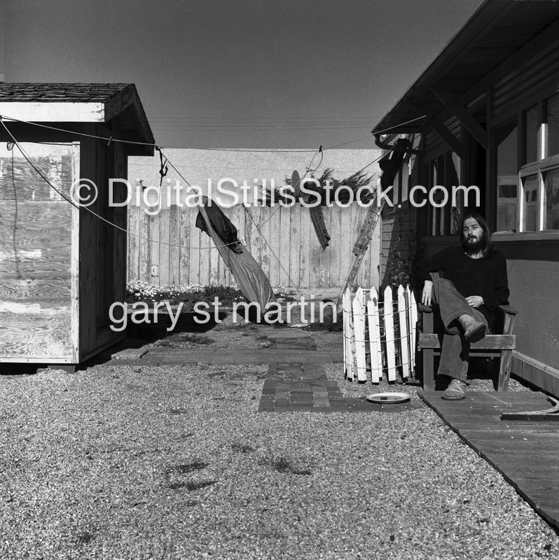 Gary Self Portrait, Sitting In A Chair, Pacifica, Analog, Portrait, Men, Black & White