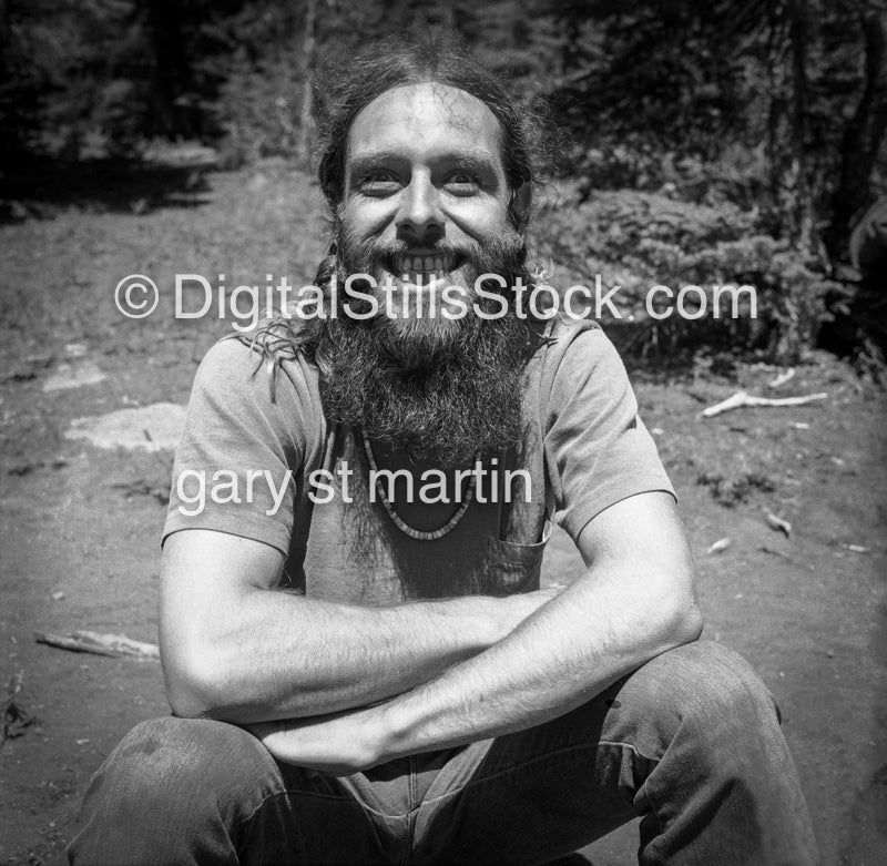 Smiling Donnie, Rainbow Oregon, Analog, Portraits, Men, Black and White