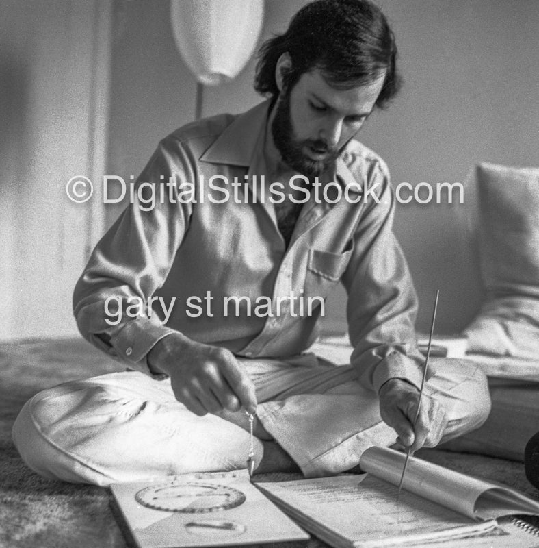 Crystal Healer Reading Analog, Portrait, Men, Black & White