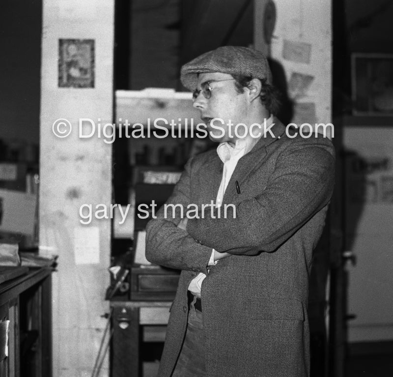 George Brown At The Keva , Analog, Portrait, Men, Black & White