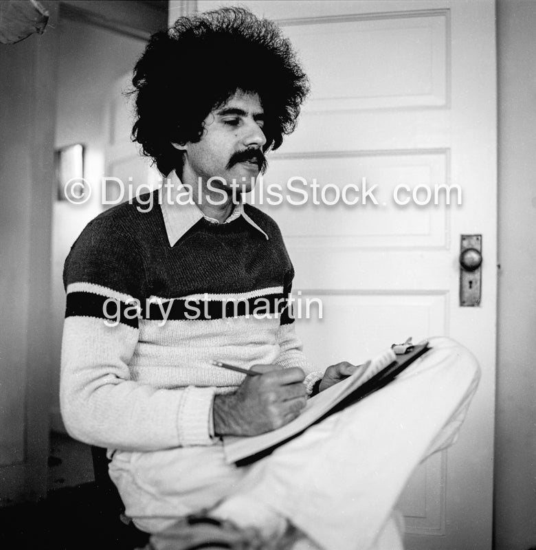 Iridologist Taking, Notes San Francisco , Analog, Portraits, Men, Black and White