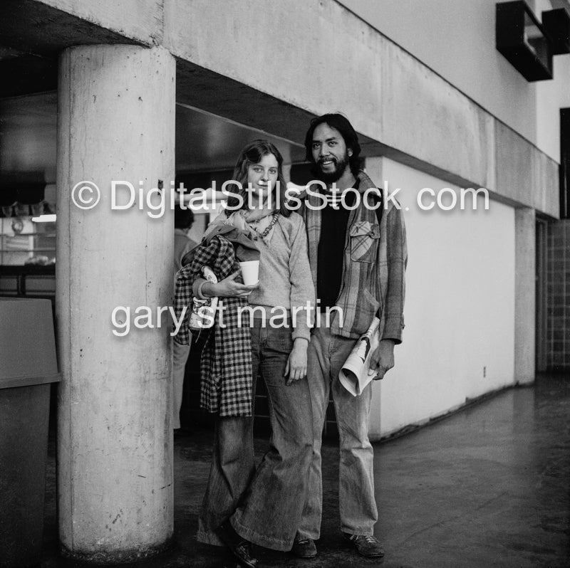 black and white portrait of couple