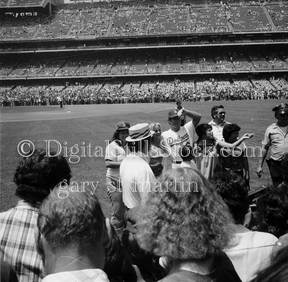 Steve Garvey at Dodger Stadium Analog, Portrait, Group, B & W