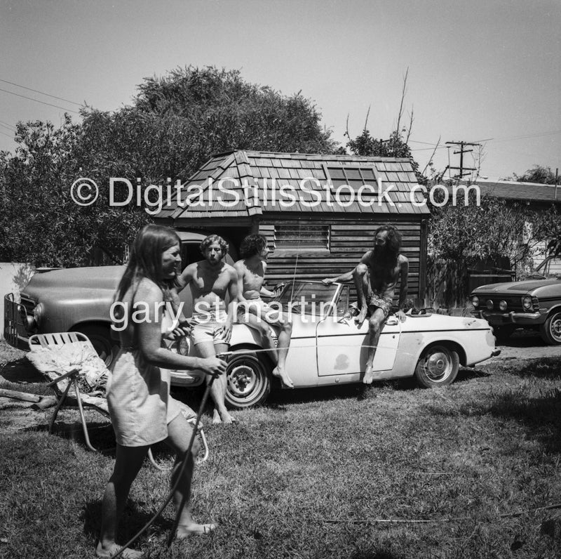 Richard, David, Leslie and Joe Analog, Portraits, Groups B & W