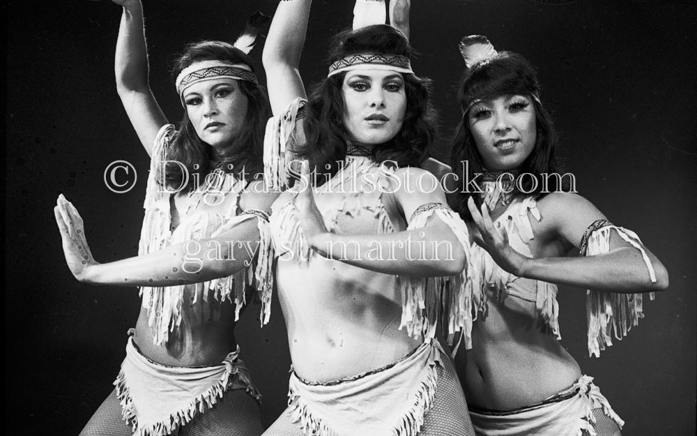 Dansations in dancing pose, analog black and white