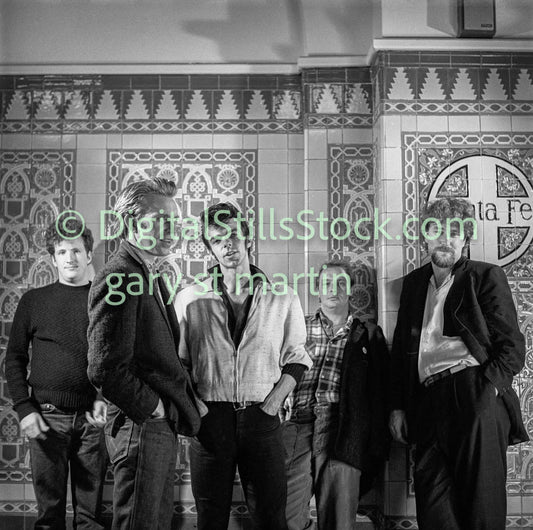Group View-1 Away from the Sant Fe Wall inside the Train Station, analog, black and white, the penetrators