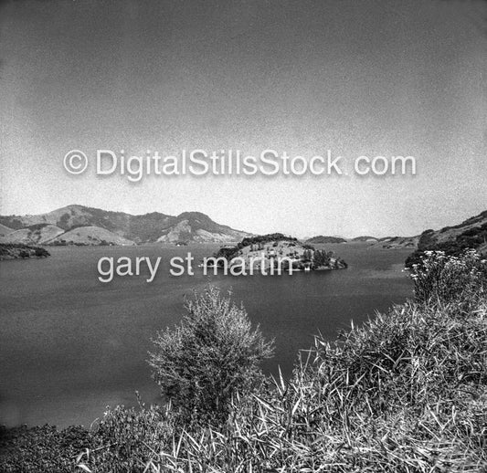 islands off coast Brazil black and white