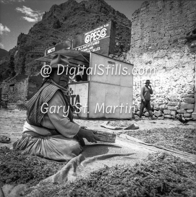 Sifting The Wheat, Analog, B&W, Peru