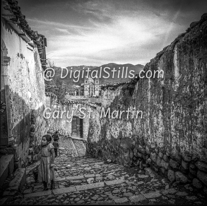 Overview, top of the stairs, Cusco, Peru