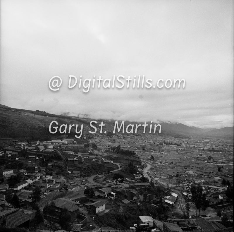 City Overview, Cusco, Peru, Peru, Black And White Shadow
