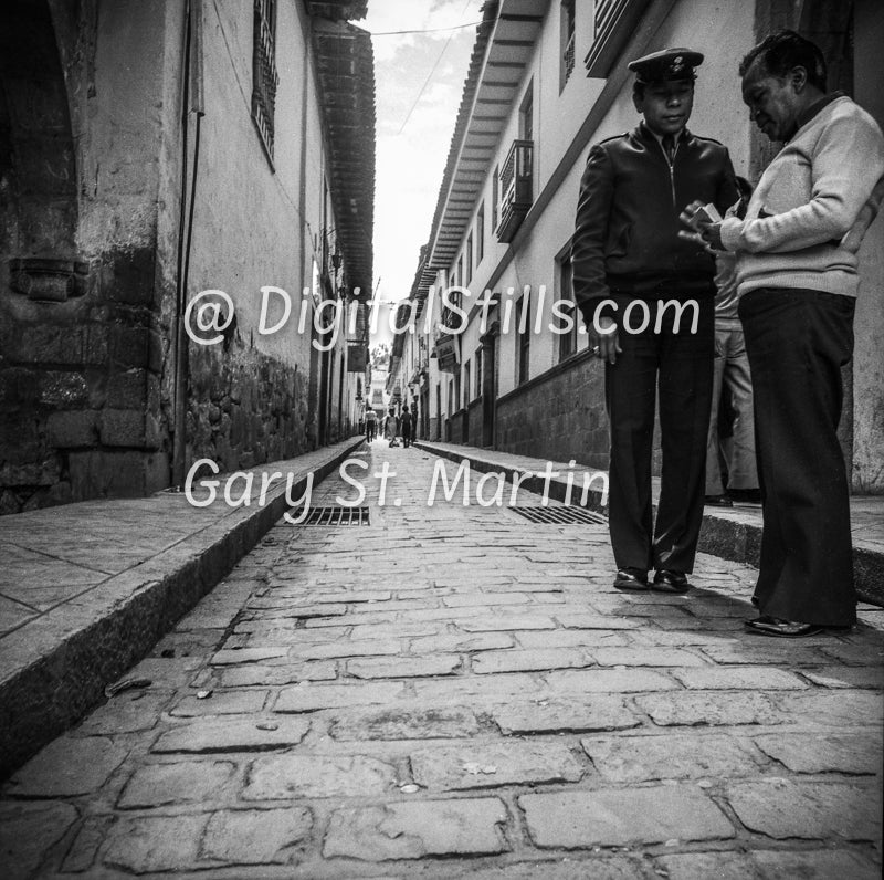 Street View, Cusco, Peru, Peru, Black And White Shadow