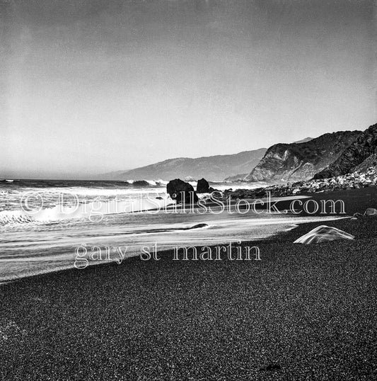 Water Washing Up Unto Big Sur Shore