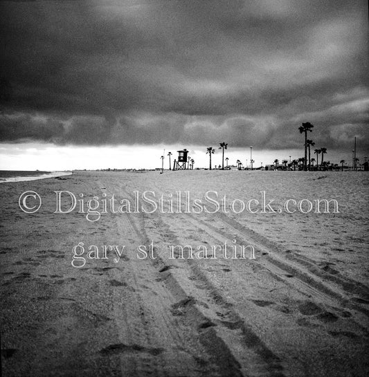 Stormy Beach in Newport California