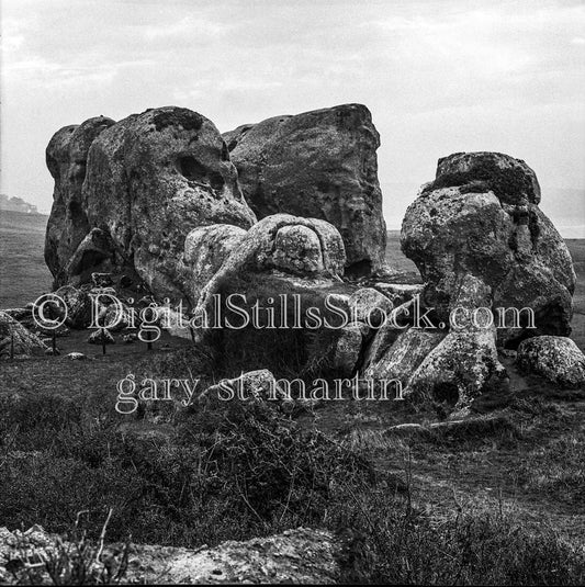 Boulders and Stormy Surroundings