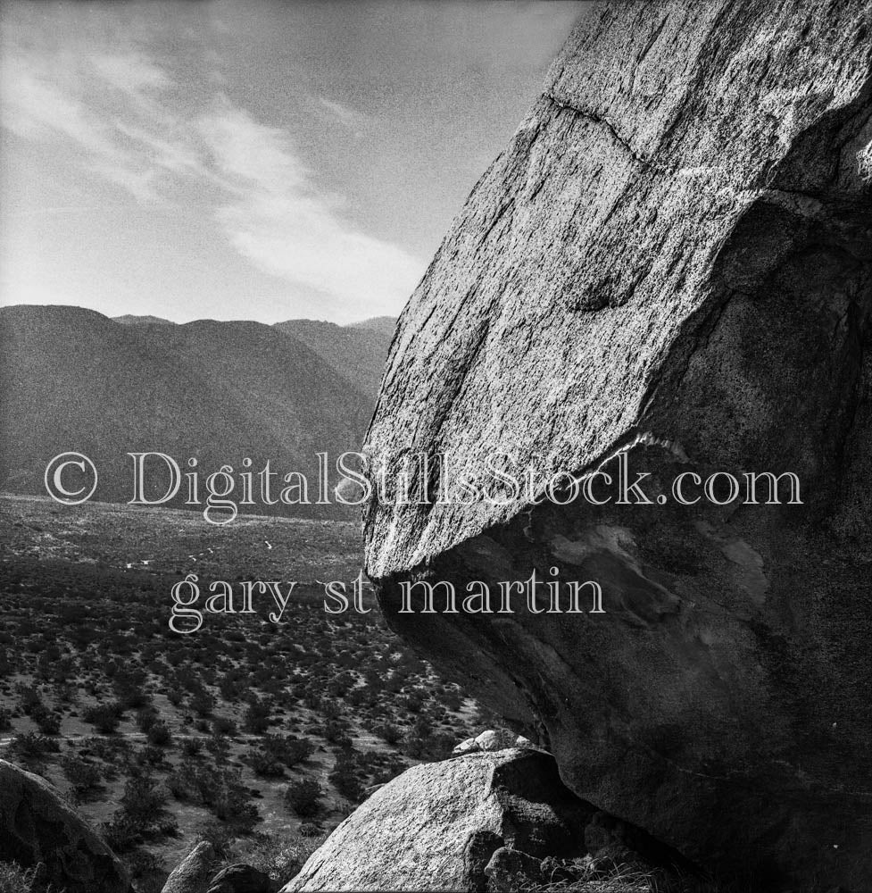 Slanted Rock Overlooking Valleys, Palm Springs