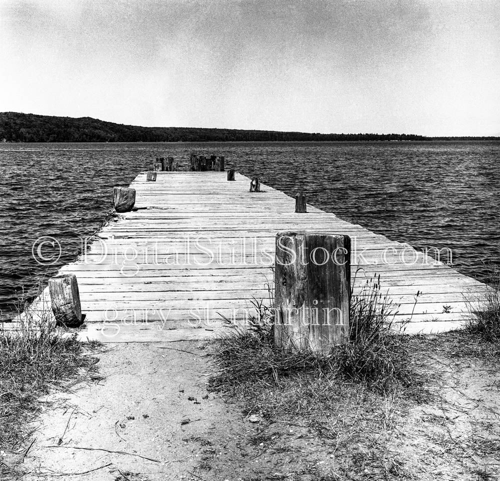 Wooden Pier Overlooking Calm Lake