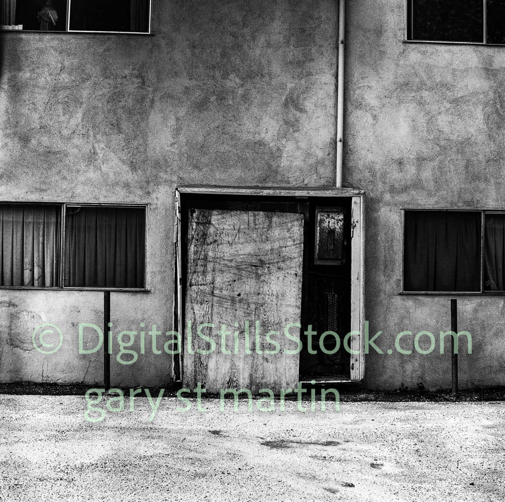 Back of my Apartment, 1968, Costa Mesa, California, analog, black and white, oddities