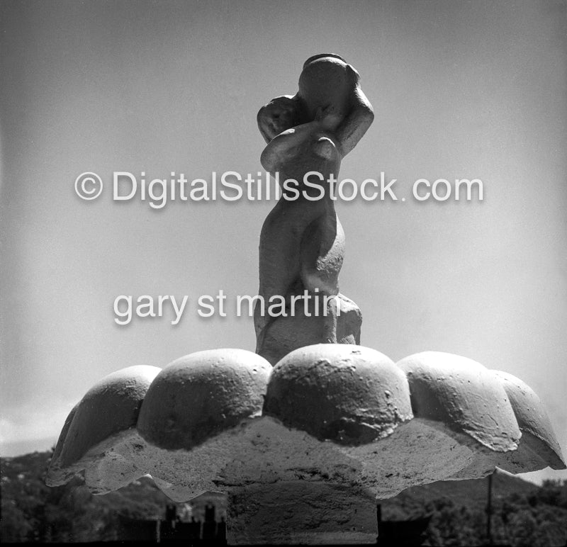 Fountain, Hearst Castle San Simeon, CA, analog, Black & White, Oddities