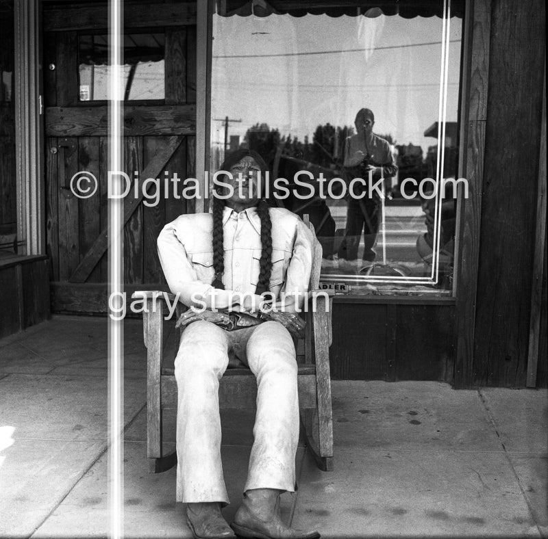 Indian in a Chair, Black & White, Oddities