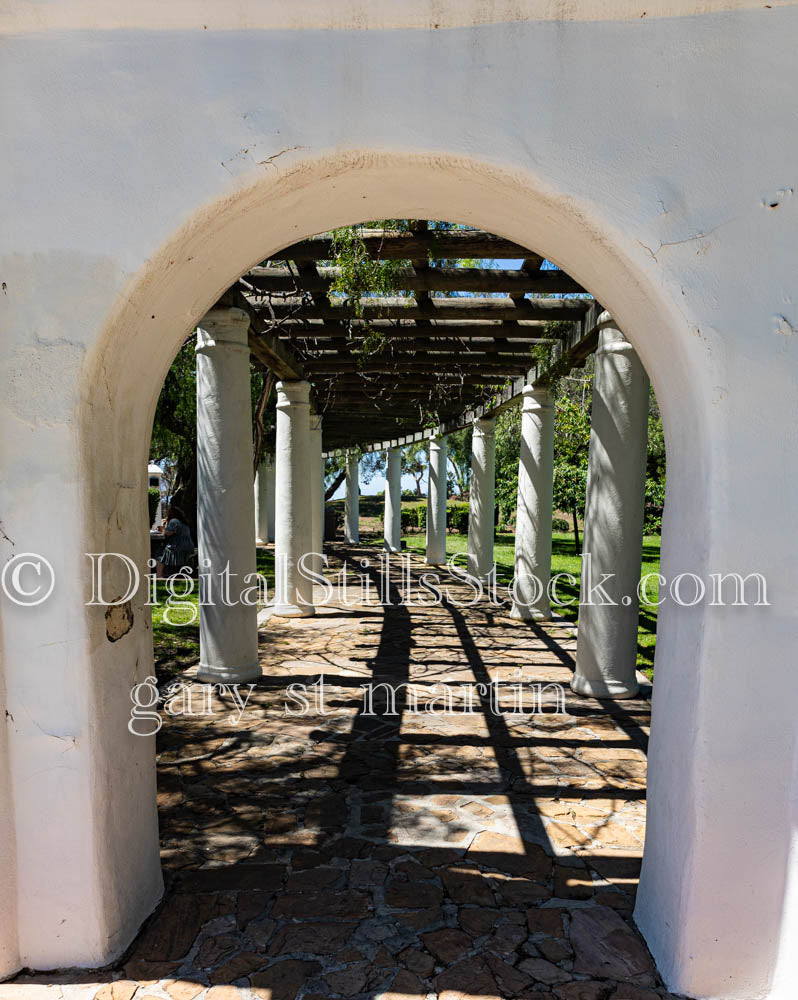 Junipero Serra Museum Arches in the shadows, digital, museum