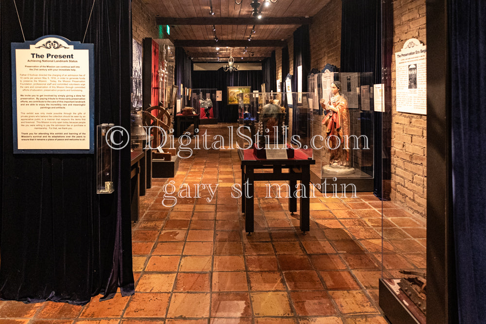 Mission museum wide view, Digital, California, Missions