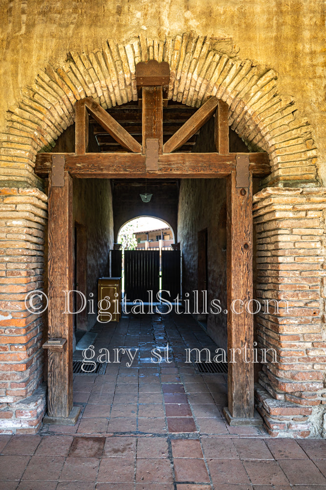Hallway, San Juan Capistrano, digital, California, Mission