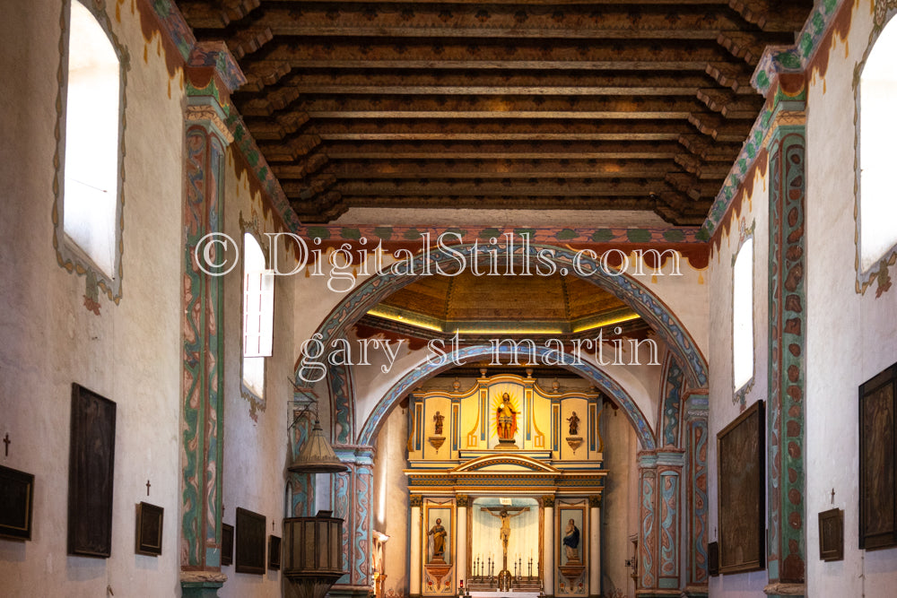 Wider Alter View Mission San Luis Rey, Digital, California, Missions