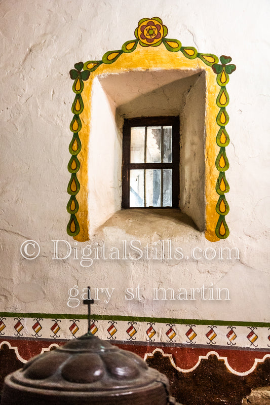 Window View, Mission San Luis Rey, Digital, California,  Missions