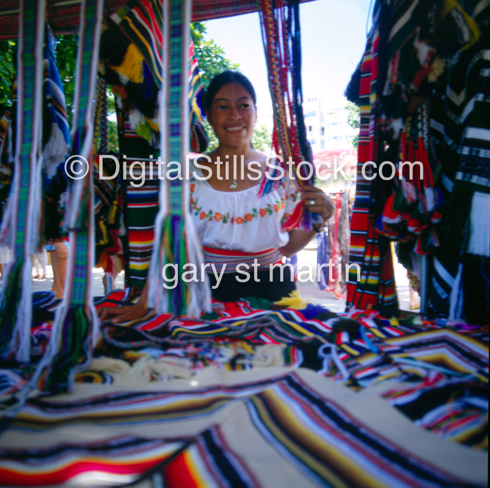 Vender at the Hippie Fair, Rio, Analog, Color, Brazil