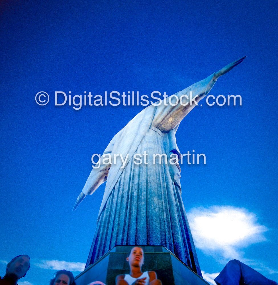 Behind Christ the Redeemer