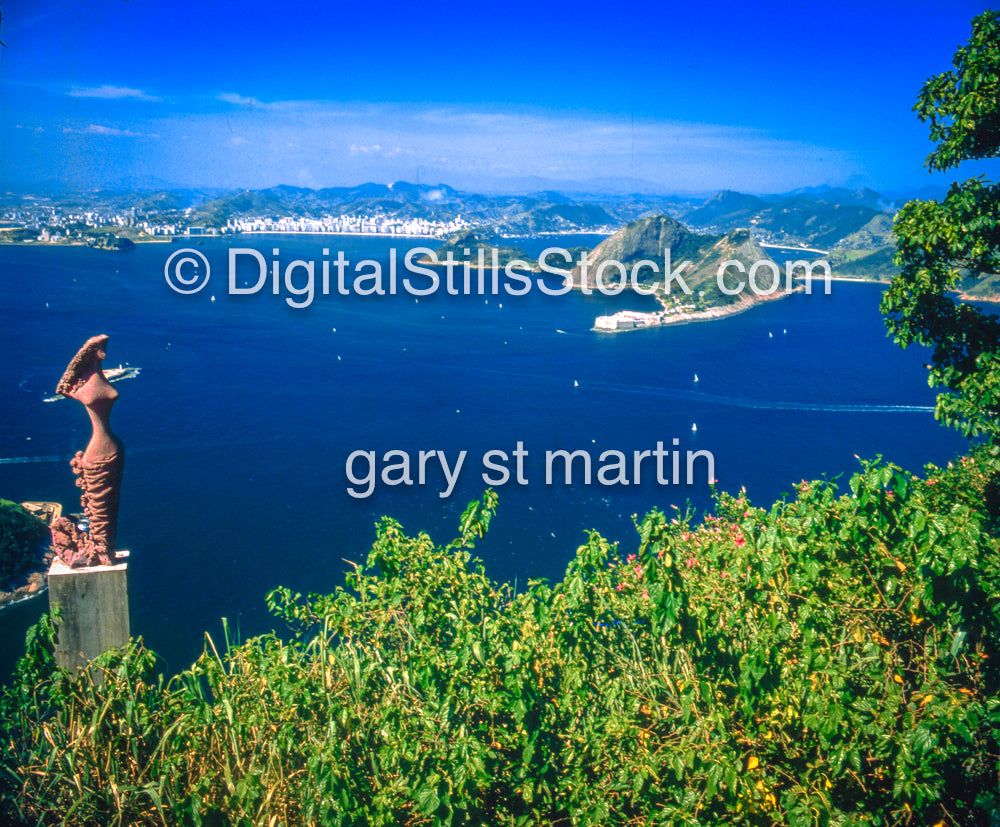 Lemanjá over looking the bay, Analog, Color, Brazil