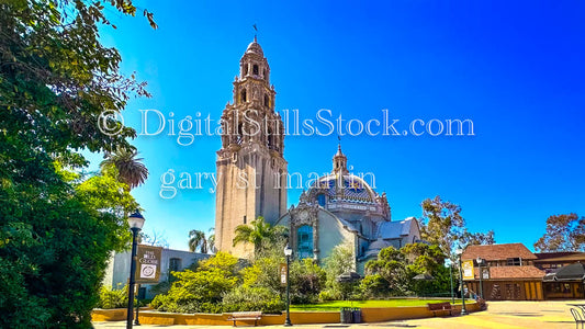 Courtyard View of the California Tower, Balboa Park, digital