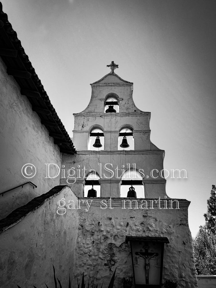 Mission Bells Back View Two, Digital, California,  Missions