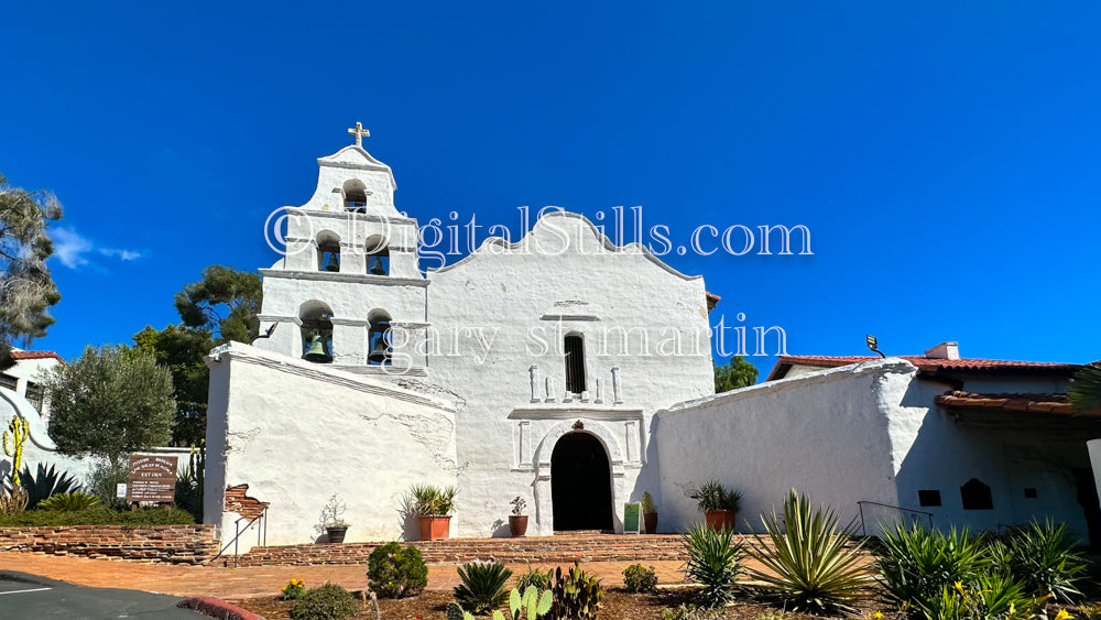 Mission De Alcalá San Diego full view, Digital, California,  Missions