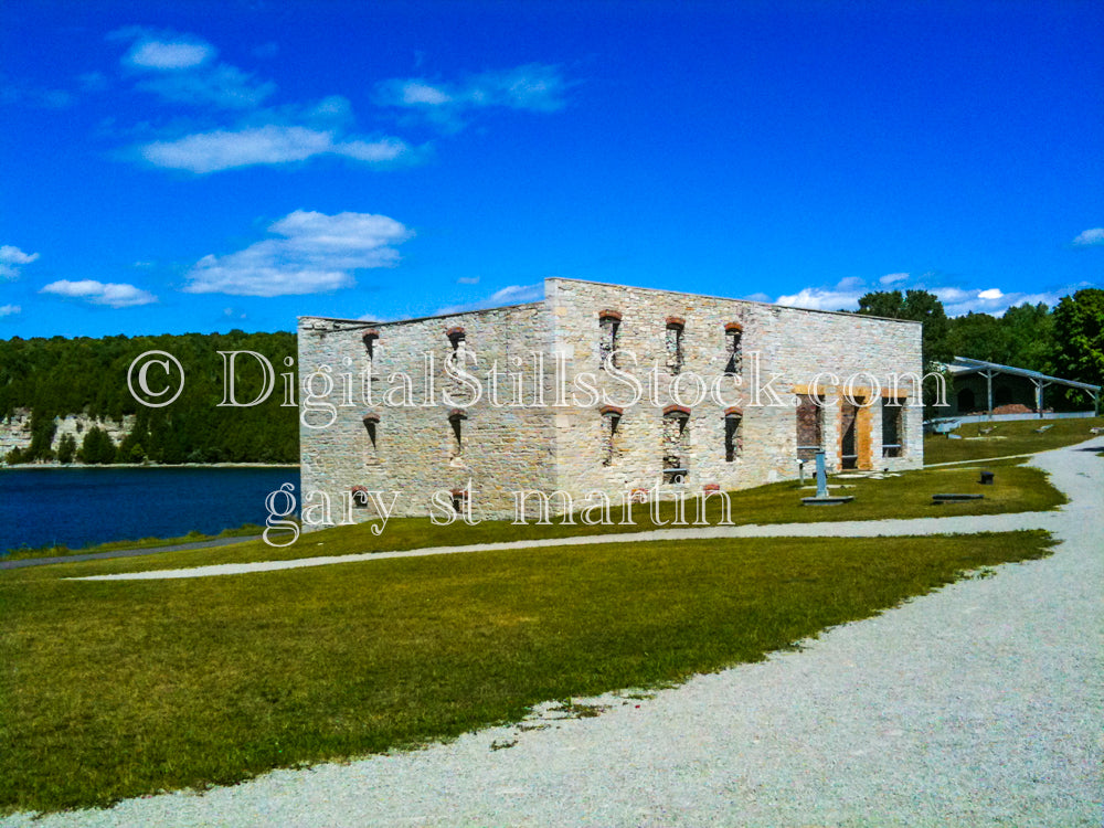 Old Brick Building on the edge of the Bay, digital Fayette