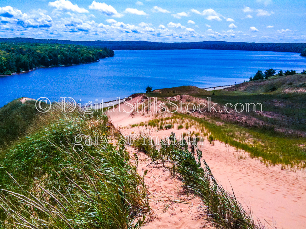 Looking at Lake Superior from above, digital Grand Marais