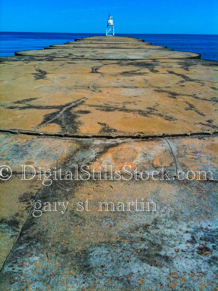 Pathway to the Harbor Light, digital Grand Marais