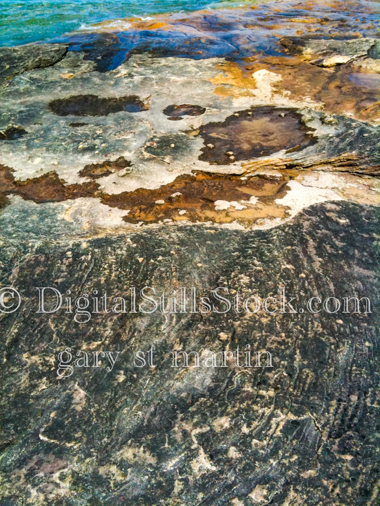 Different patterns in the rocks, digital Grand Marais