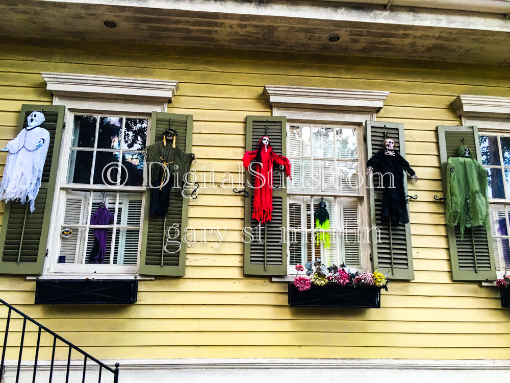 Ghoulish Window Decor, New Orleans, Digital