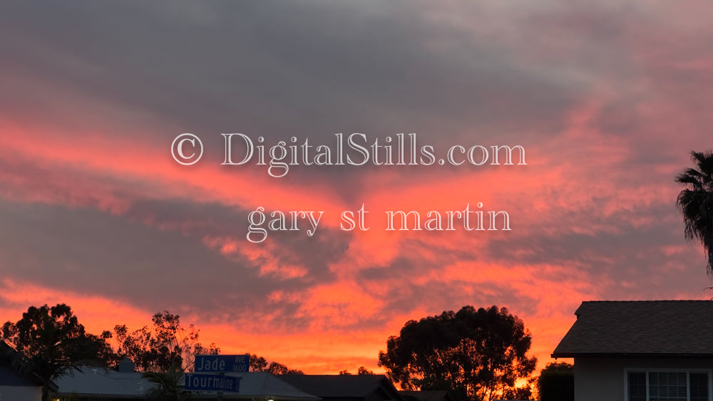 Red Skys Chula Vista, CA, digital sunset